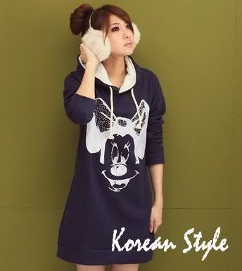 mickey mouse long hoodie